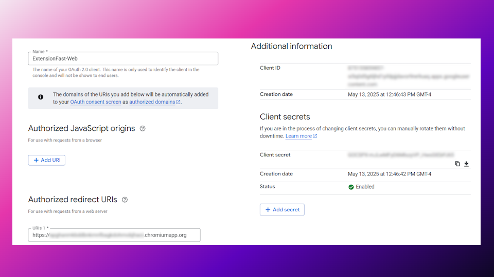 Google getting the oauth2 id